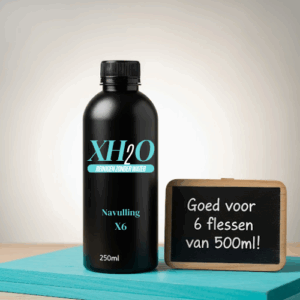 XH2O fles 250 ml navulling wassen zonder water